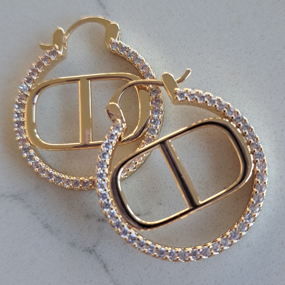 C Dior Style Classic Earrings - Picture 5 of 5